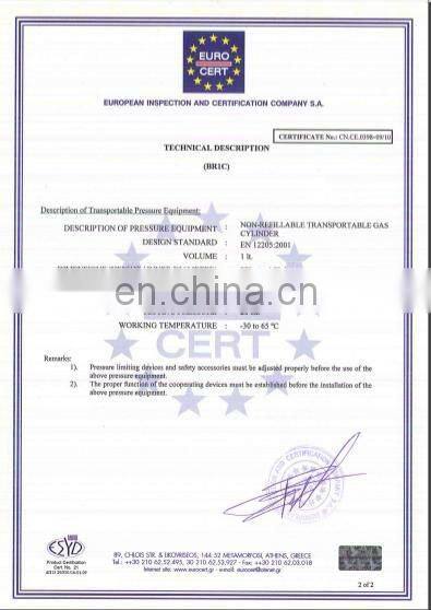 14.1oz CGA600 fuel gas cylinder