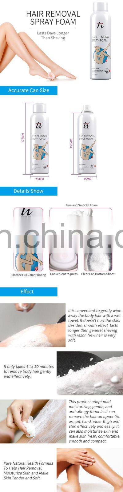 Ti Hair Removal Spray Foam, High Effective Hair Remover Spray, High Quality Depilatory Bubble for Body Hair