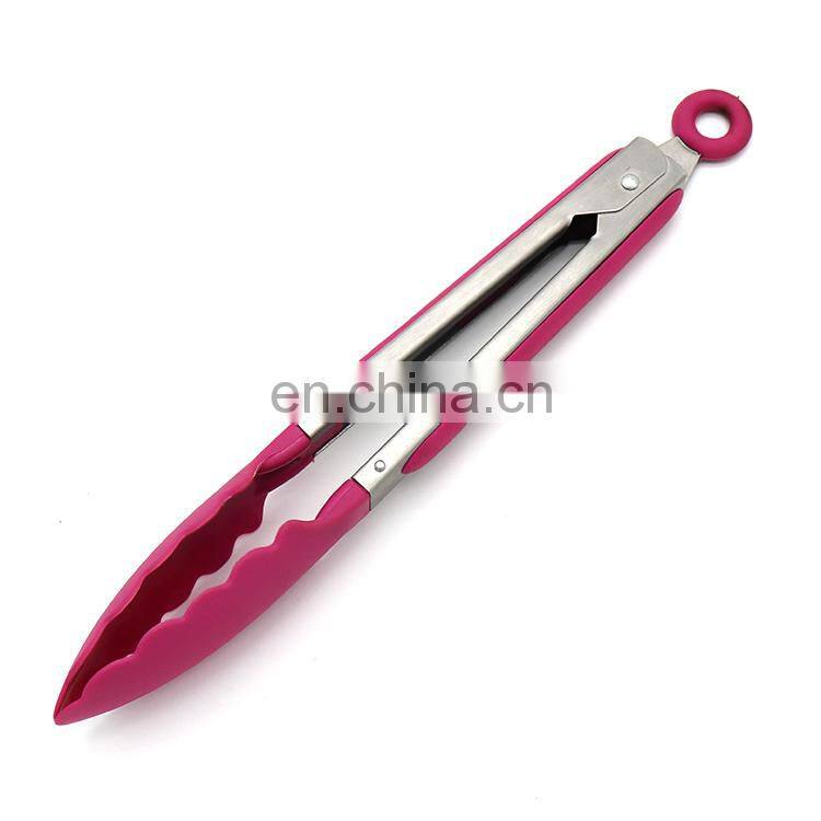High quality fashion food grade silicone tongs,bread tongs,BBQ tongs for kitchen accessory