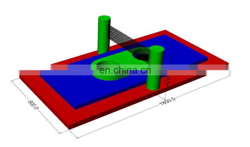 Outdoor movable inflatable volleyball court with jump trampoline for adults