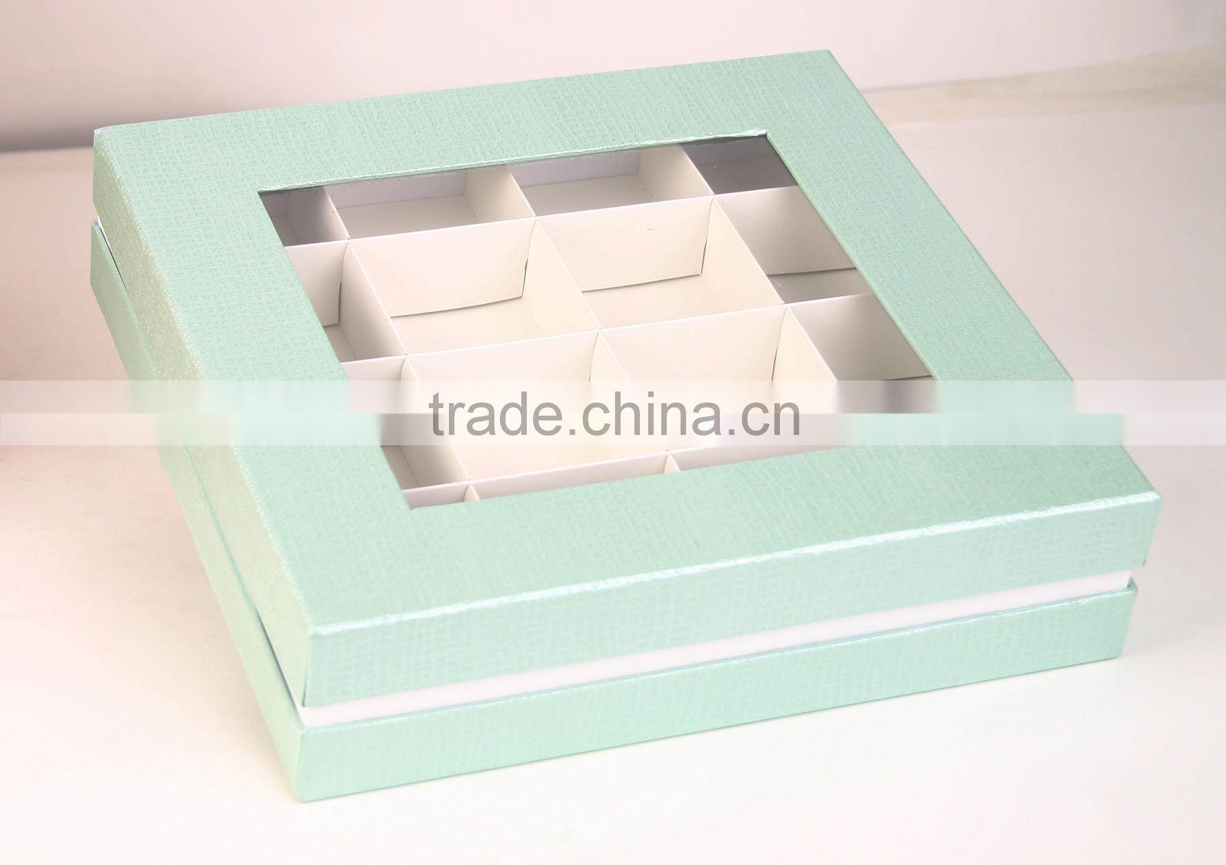 Printable OEM cheap high quality folded box paper packaging with PVC window