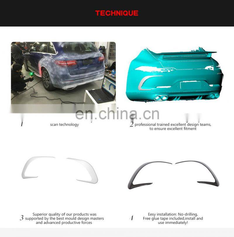carbon fiber new rear bumper fins for Mercedes Benz AMG GT43 50 53 four doors 2019-2020