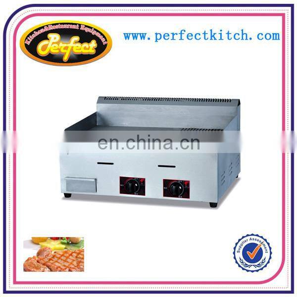 Table Top Stainless Steel Commercial LPG Kitchen Gas Griddle with all flat hot plate