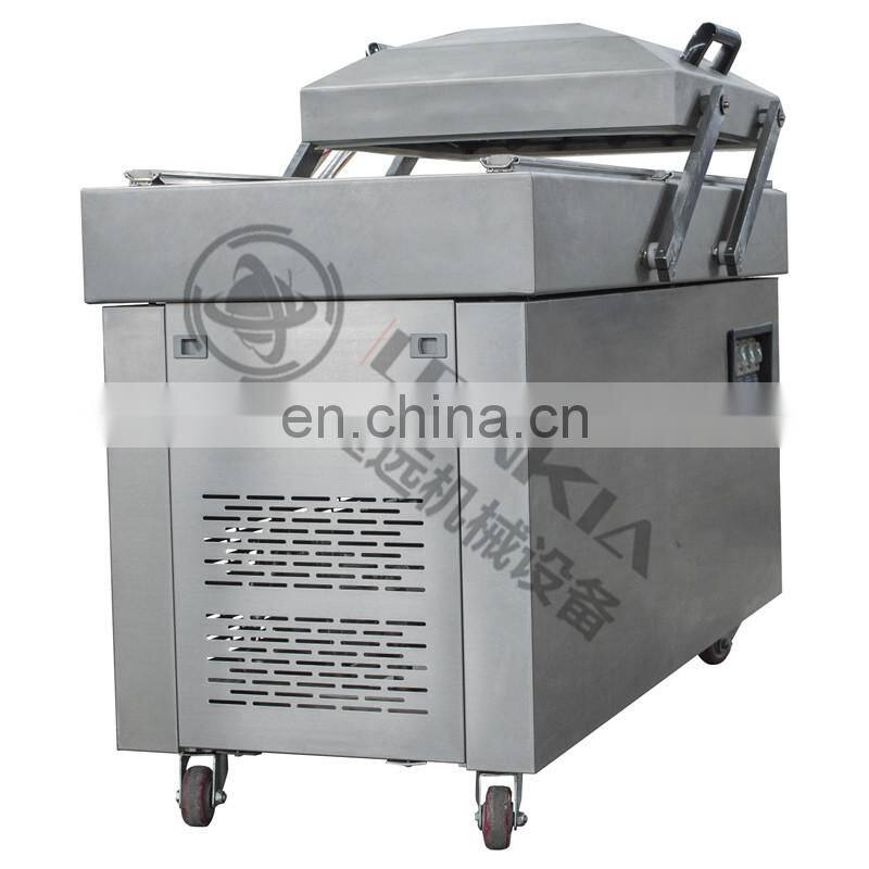 Double chamber vacuum packing machine for sea food / salted meat / dry fish / pork / beef / rice