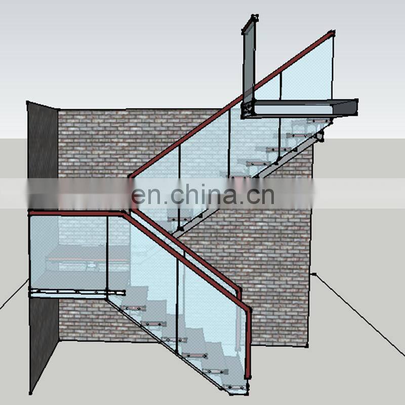 cheap price mono stringer carbon steel wood open riser winder staircase