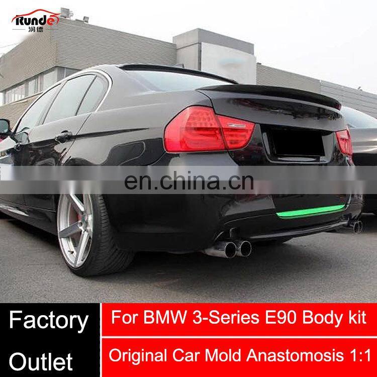 Runde PP Material Car Body kits For BMW E90 MT Style Car Front Rear Bumper Side Skirt Fog Lights Frame 2009-2011