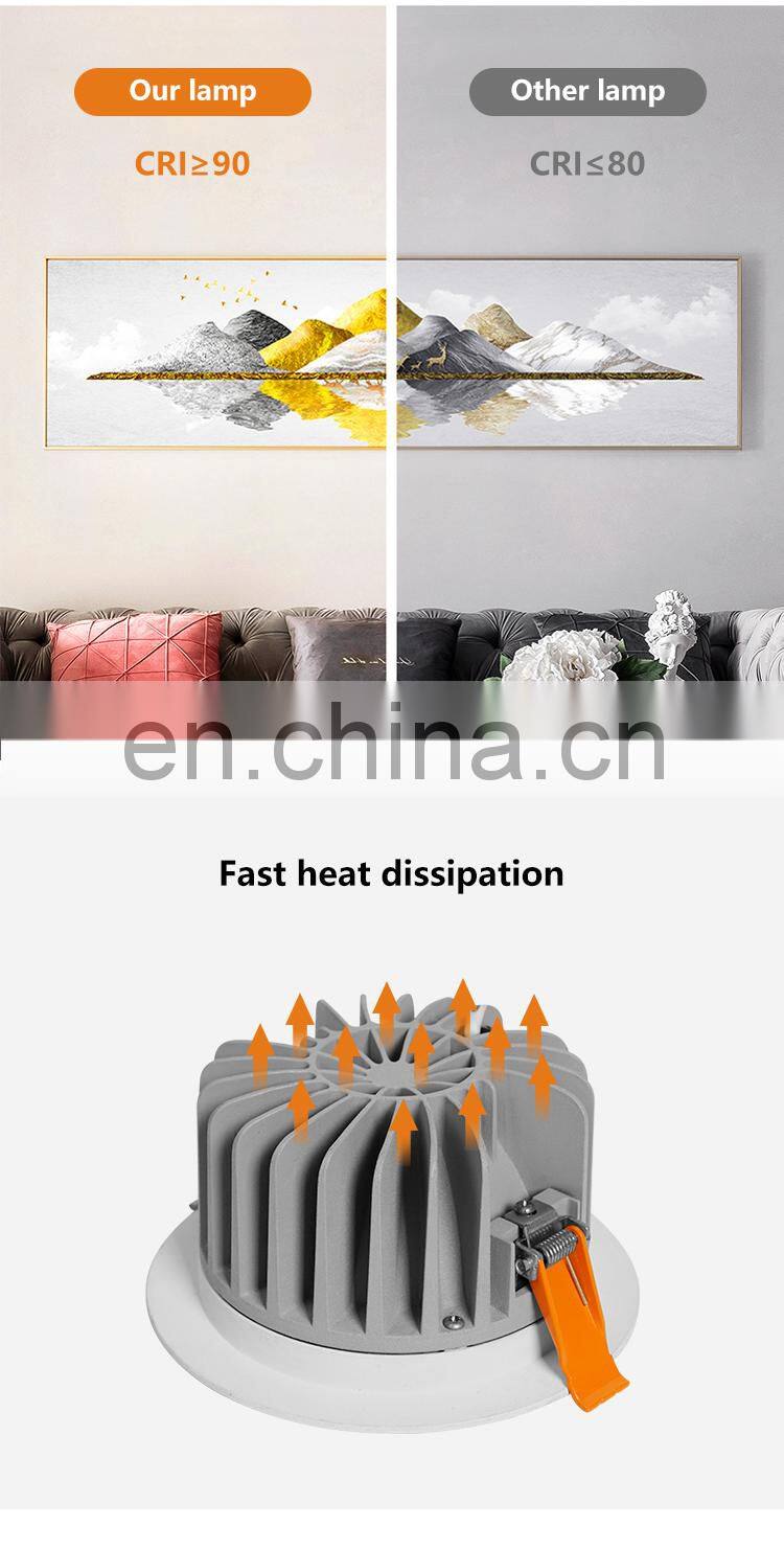 ALLWAY Modern Ceiling Downlight Waterproof Hotel Home 10W 15W 25W 40W 55W Led Down Light