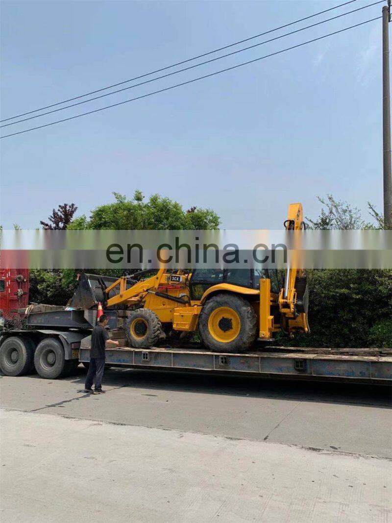 UK JCB 3CX backhoe loader loading, Jcb 3cx ship to Chile, Loading service for JCB backhoe loader transfer by flat