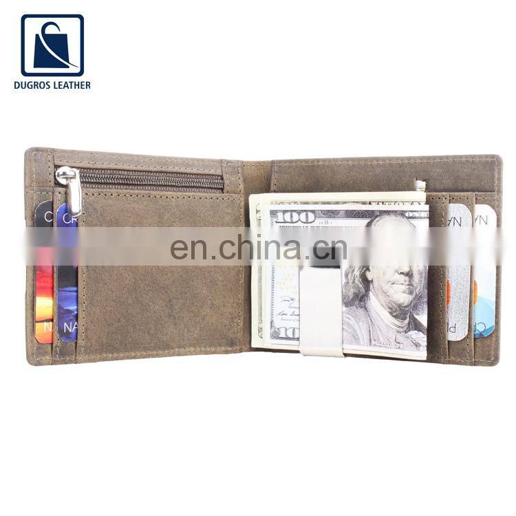 Wholesale Quantity Exporter of Hot Selling Luxury Pattern Genuine Leather Money Clip Wallet for Men