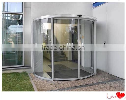 Hotel exterior doors aluminum automatic curved doors manufacturers