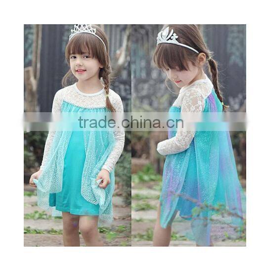 Instyles fashion Cheap wholesale Junhou Brand cheap kids elsa frozen dress new kids dress outlet outlet