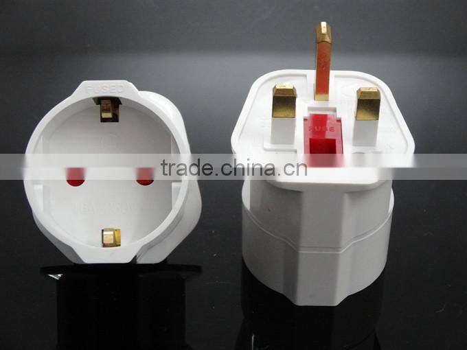Schuko Adaptor plug Germany to UK English power adapter with 13A fuse