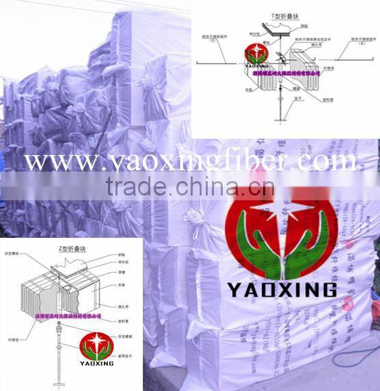 Stove backing ceramic fiber modulesrefractory ceramic fiber module ceramic wool block