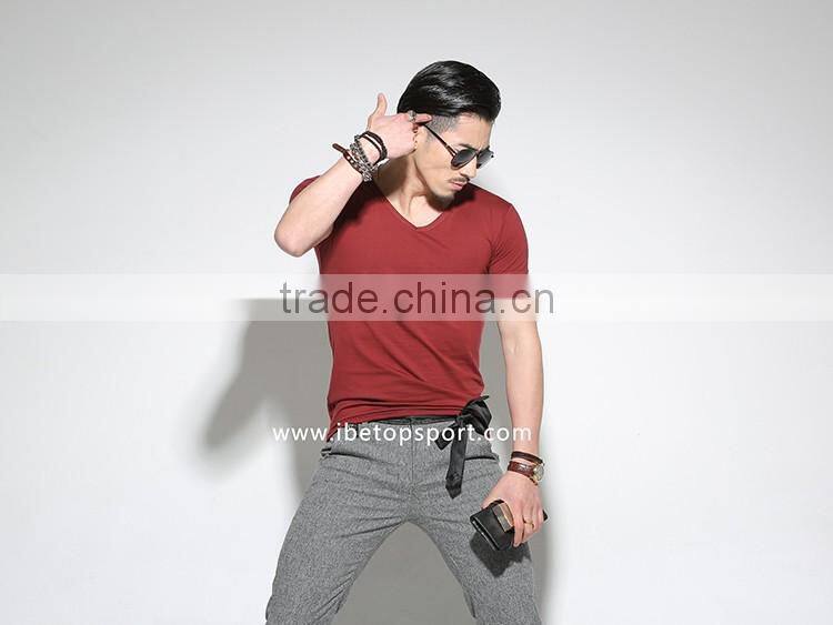 2015 New Model Men's T-shirt Cotton T-shirt with High Quality