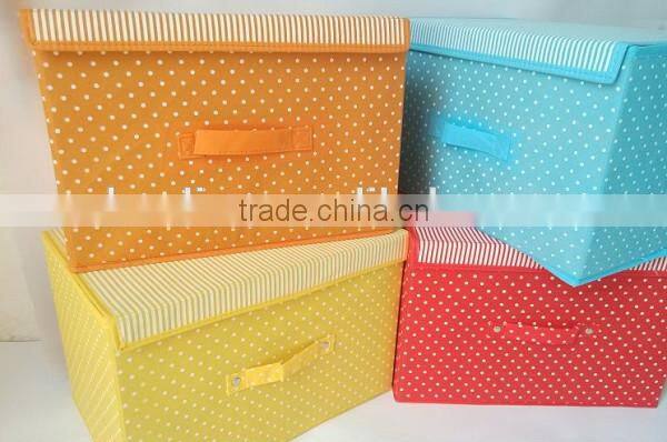 Red Canvas storage container with Lid