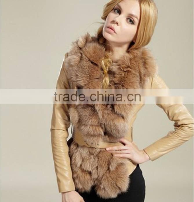 fox fur leather down