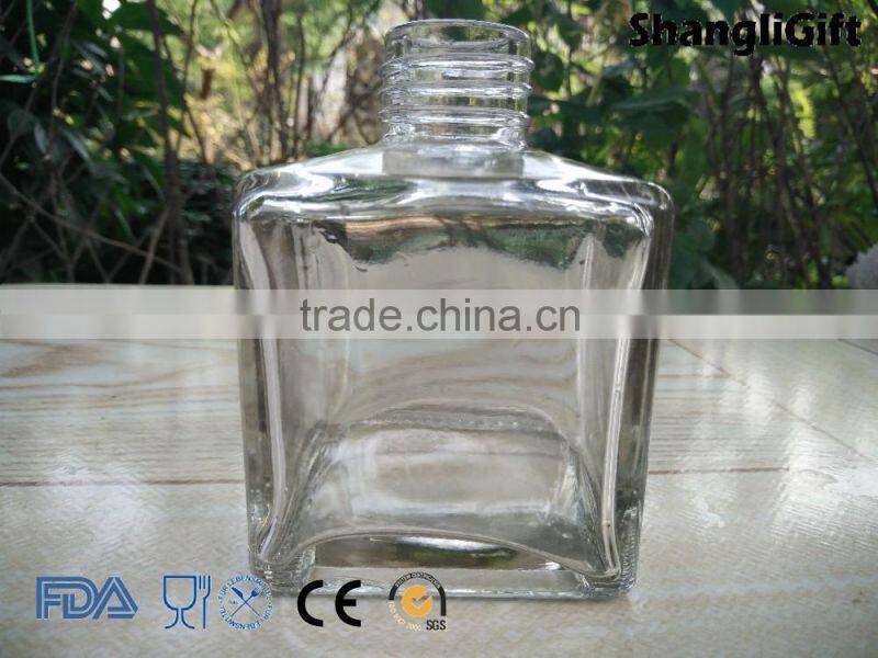 150ml Clear Square Parfume Glass Incense Aroma Reed Diffuser