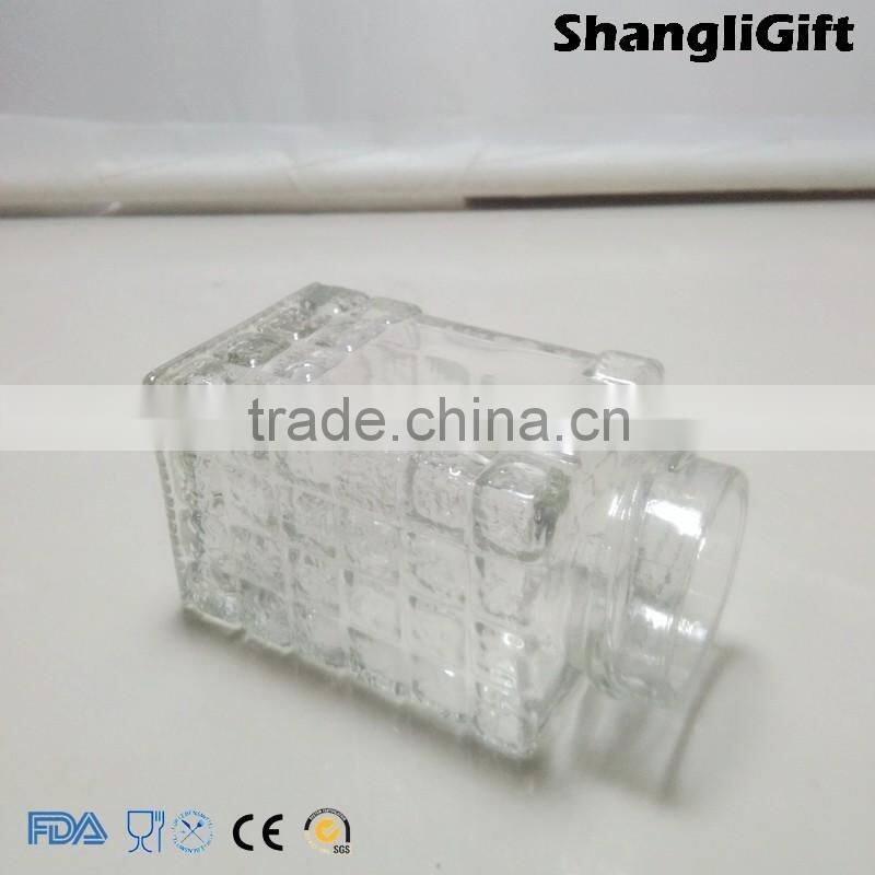 110ml Spiece Bottle Square Glass Bottles With Screw Cap