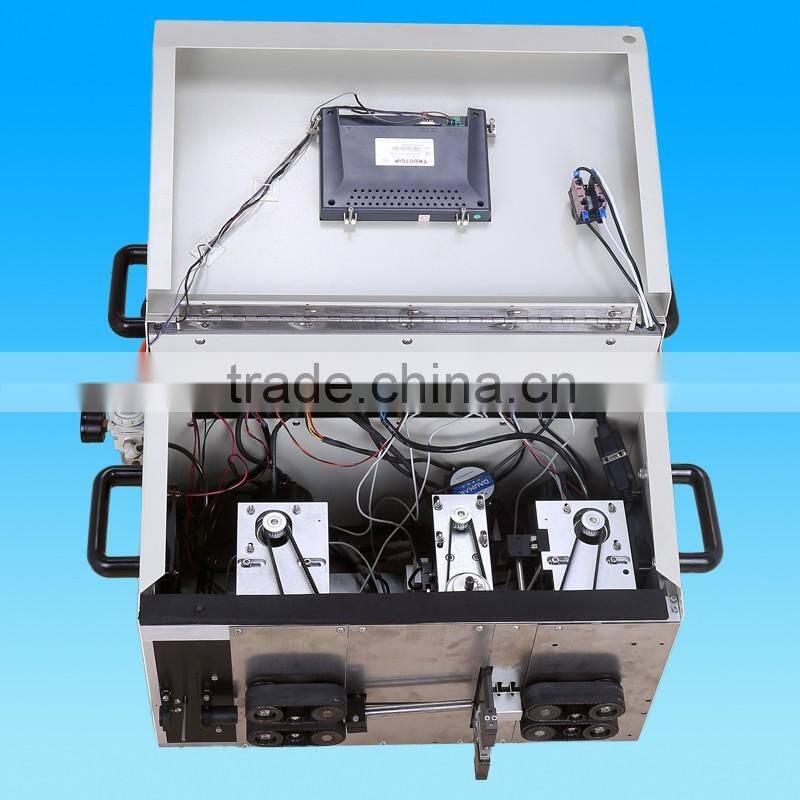 Automatic power line inside and outside stripping machine