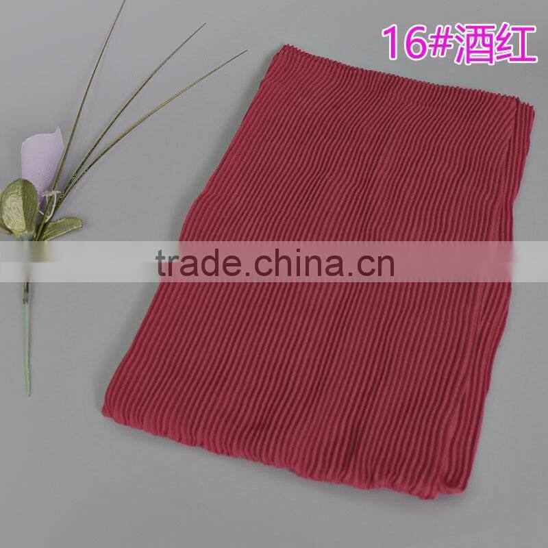 2016 New Style Stripe Embossed Viscose Plain Muslim Women Hijab Scarf