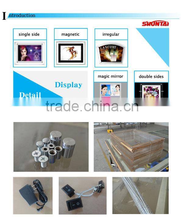 indoor acrylic led display light box tabletop