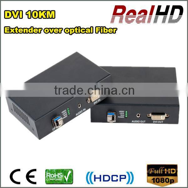 2016 Best Selling Uncompressed Lossless 10KM DVI Fiber Extender in China