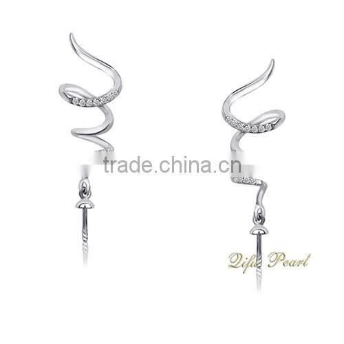 9k gold earring mountings for pearl