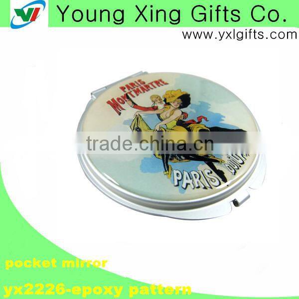 Elegant shape metal compact mirror