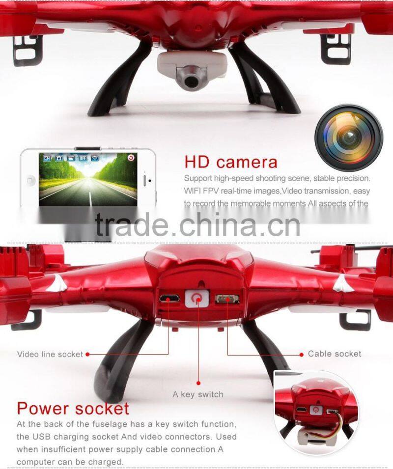 New Arriving! X300-2C 2.4G 4CH 6Axis RC Quadcopter With 720P HD Camera With Headless Mode Colorful LCD Screen Controller