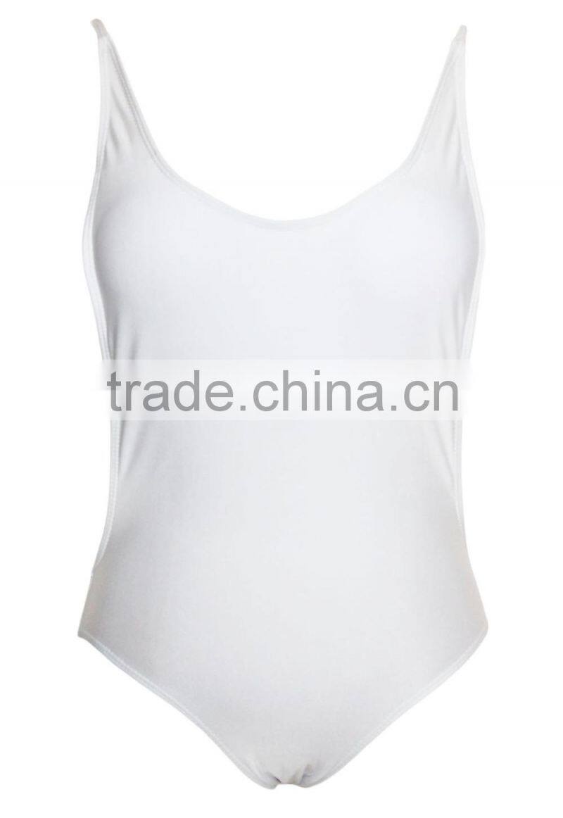 Simple Style One Piece Girls Bathing Suit