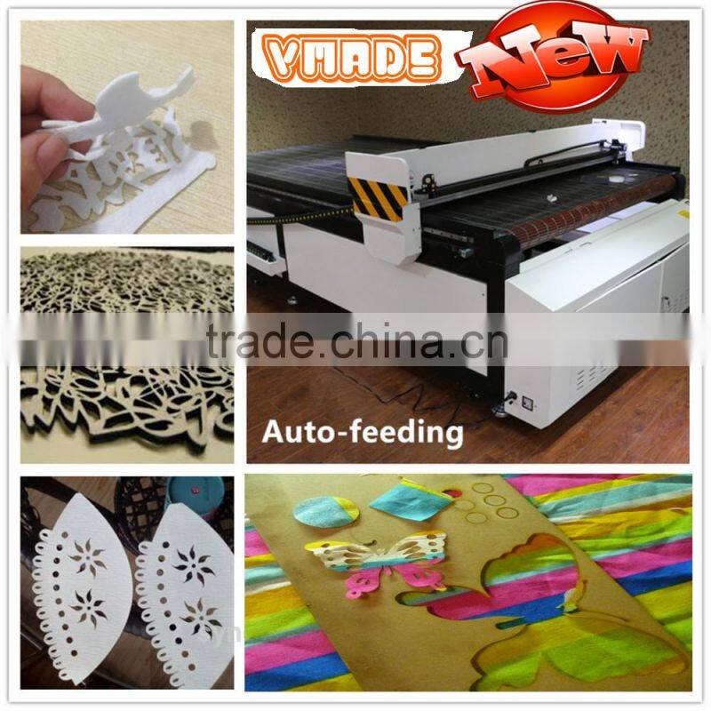 Auto Feeding Fabric Selvage Laser Cutting Machine PVC / Woven Laser Machine for Garment CE price/ textile/fabric/leather cutting