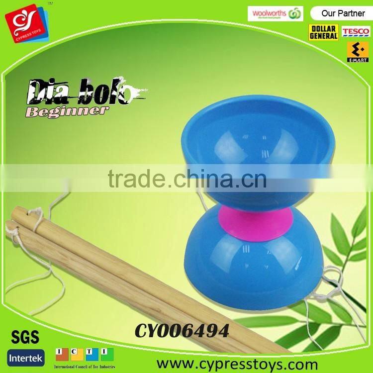 Kids educational play game wooden handle diabolo