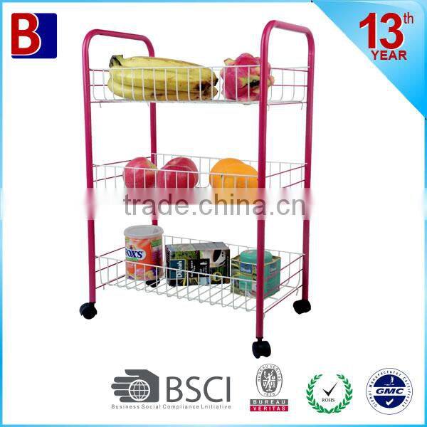 3 tiers spray powder kitchen trolley