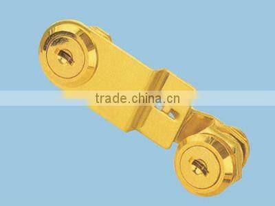 Cabinet swinging glass door lock