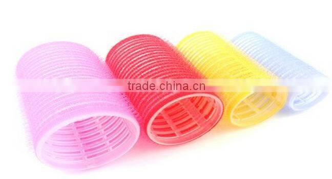 Hot colors magic tape foam hair rollers