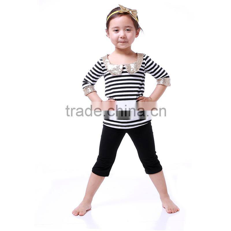 Fashion boutique popular baby clothes wholesale price bulk wholesale kids clothing blank top with pocket for baby girl