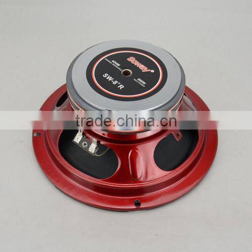 SW-8R Red Iron Frame 8INCH Loudspeaker, 800W 4OHM CAR SPEAEKR