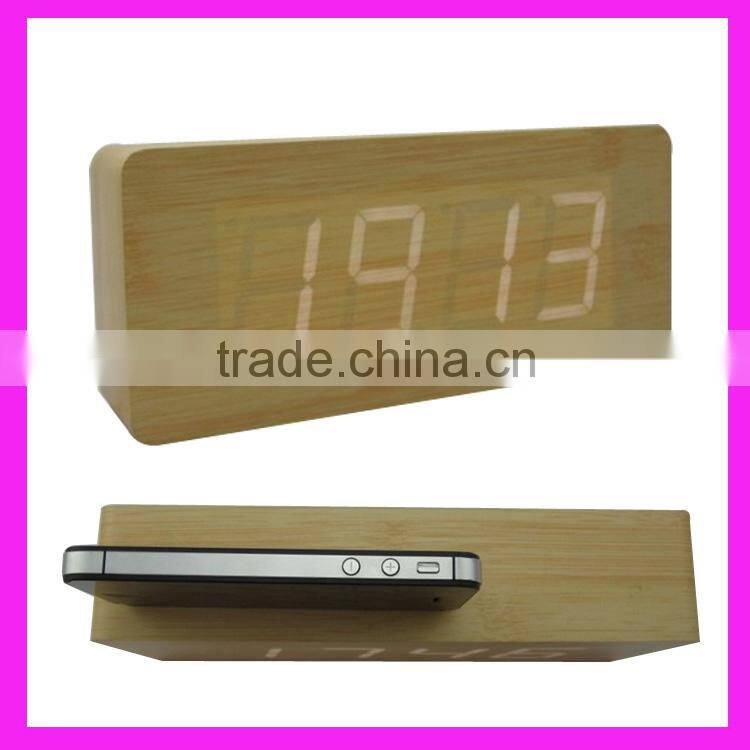 Large rectangular USB chargeable square LED clock