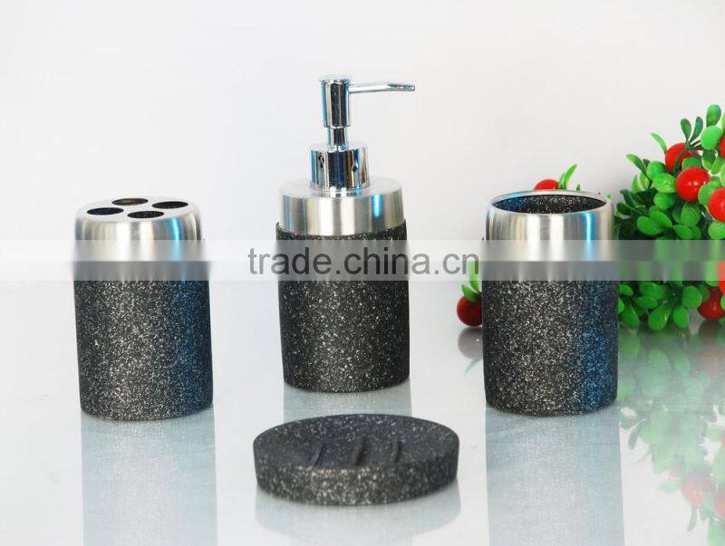 Stone Bathroom Accessories set/Tumbler/Soap dispenser/Soap dish/Toothbrush holder