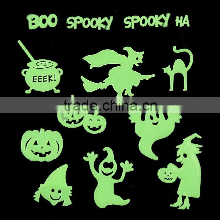 Plastic Halloween glow in the dark sticker