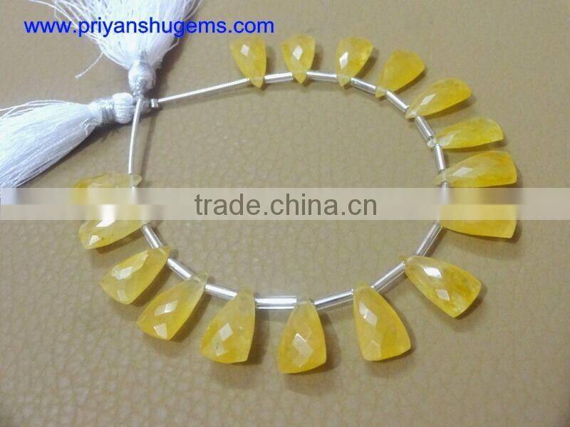Citrine Faceted Elongated pyramid