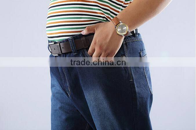 Plus large loose denim jeans straight denim jeans straight tube jeans