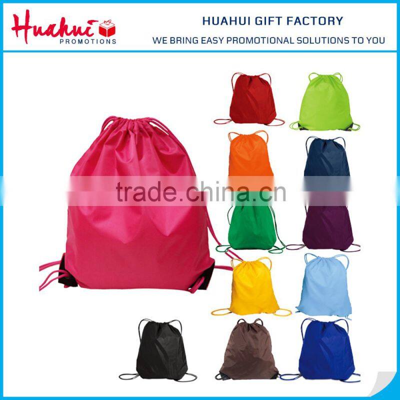 Hot Sale Customized Logo Branded Nylon Drawstring Bag