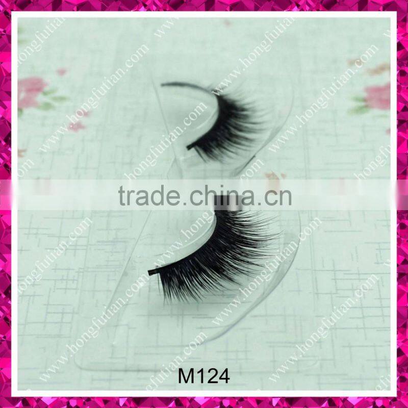 Deluxe hot sale mink eyelashes black colour volume lashes manufacturer