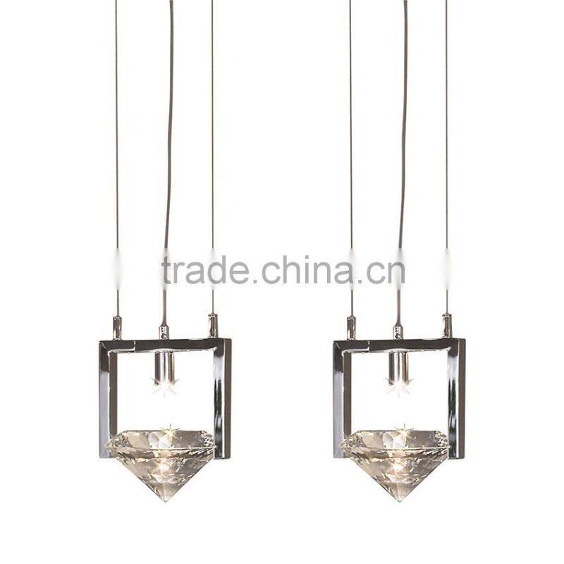 Luxury Hanging Lamp with Stainless steel+ Crystal Pendant Light