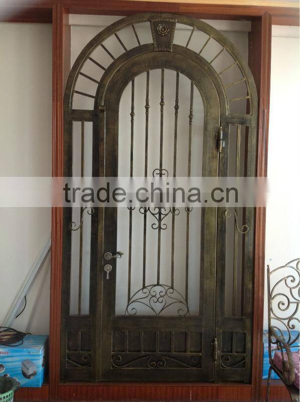 modern wrought iron security screen door