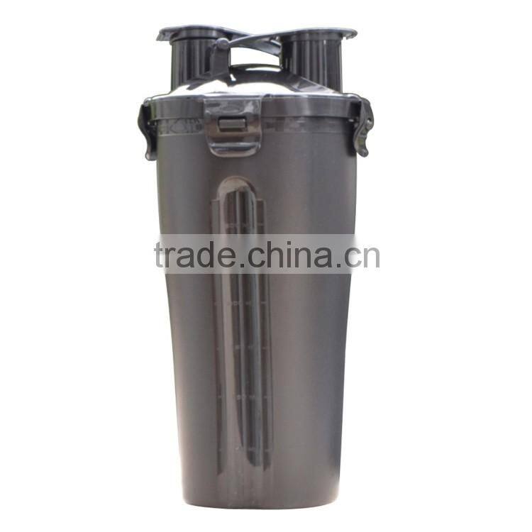2015 New BPA free 2 in 1 Twin Pack Plastic Dual Shaker