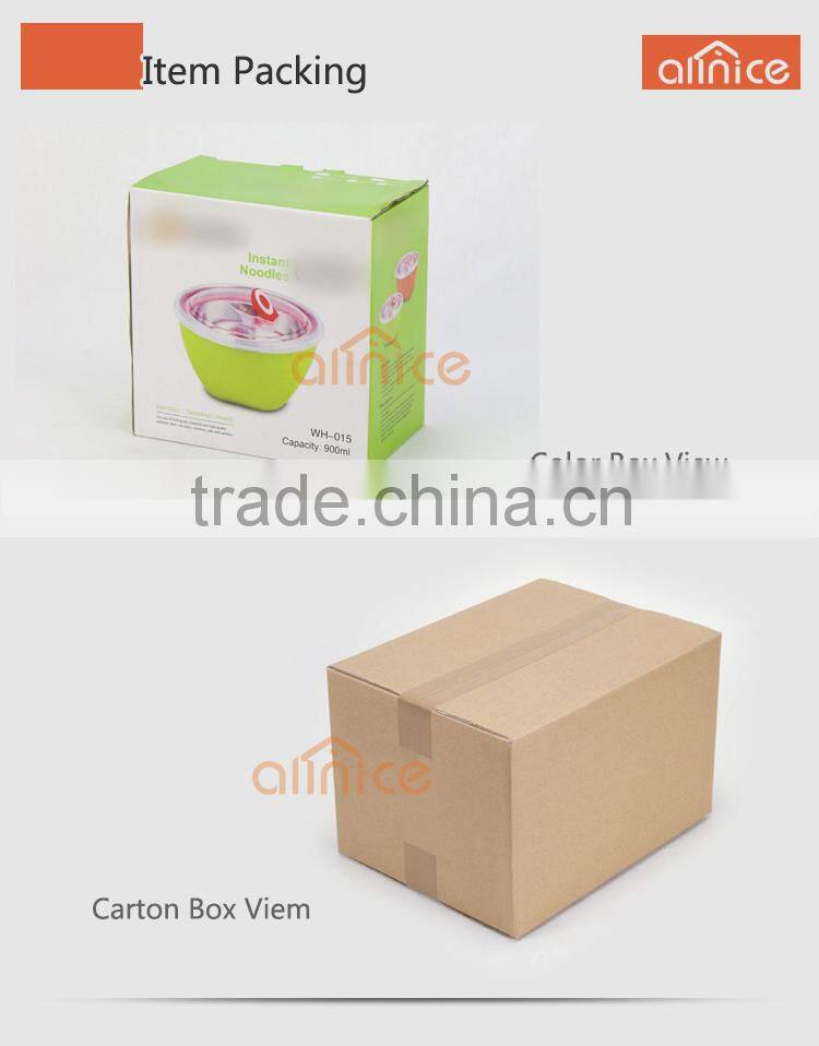 Chaoan Caitang 5.2"/ 6.0"/ 7.2"Perfect for prepping PP outer/SS inner Plasti container lunch bowl with handle air tight lids