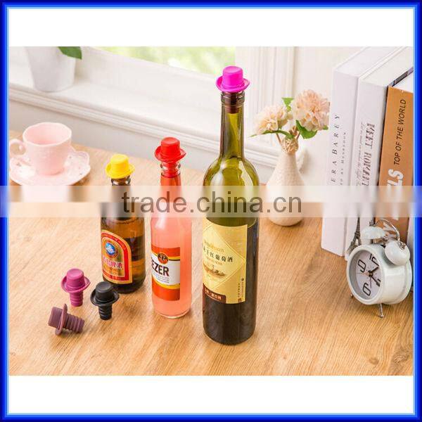 Silicone Lovely Wine Bottle Stopper With Hat/silicone booze hat Bottle cork