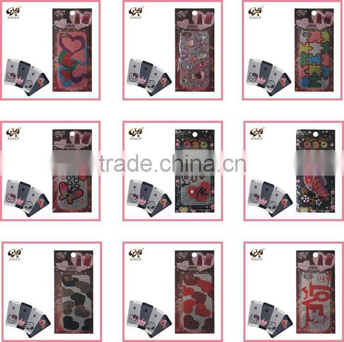 glitter sticker for iphone 5 /cell phone diamond stickers /mobile phone case stickers